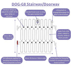 Adjustable Dog Safety Gate for Doorways and Stairs, Fold-Away Steel Design in Three Heights and Width Ranges source image 4