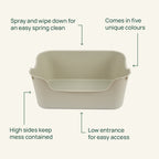 Small Animal Litter Box for Guinea Pigs and Rabbits, High-Sided Low-Entry Design in Five Colors source image 4