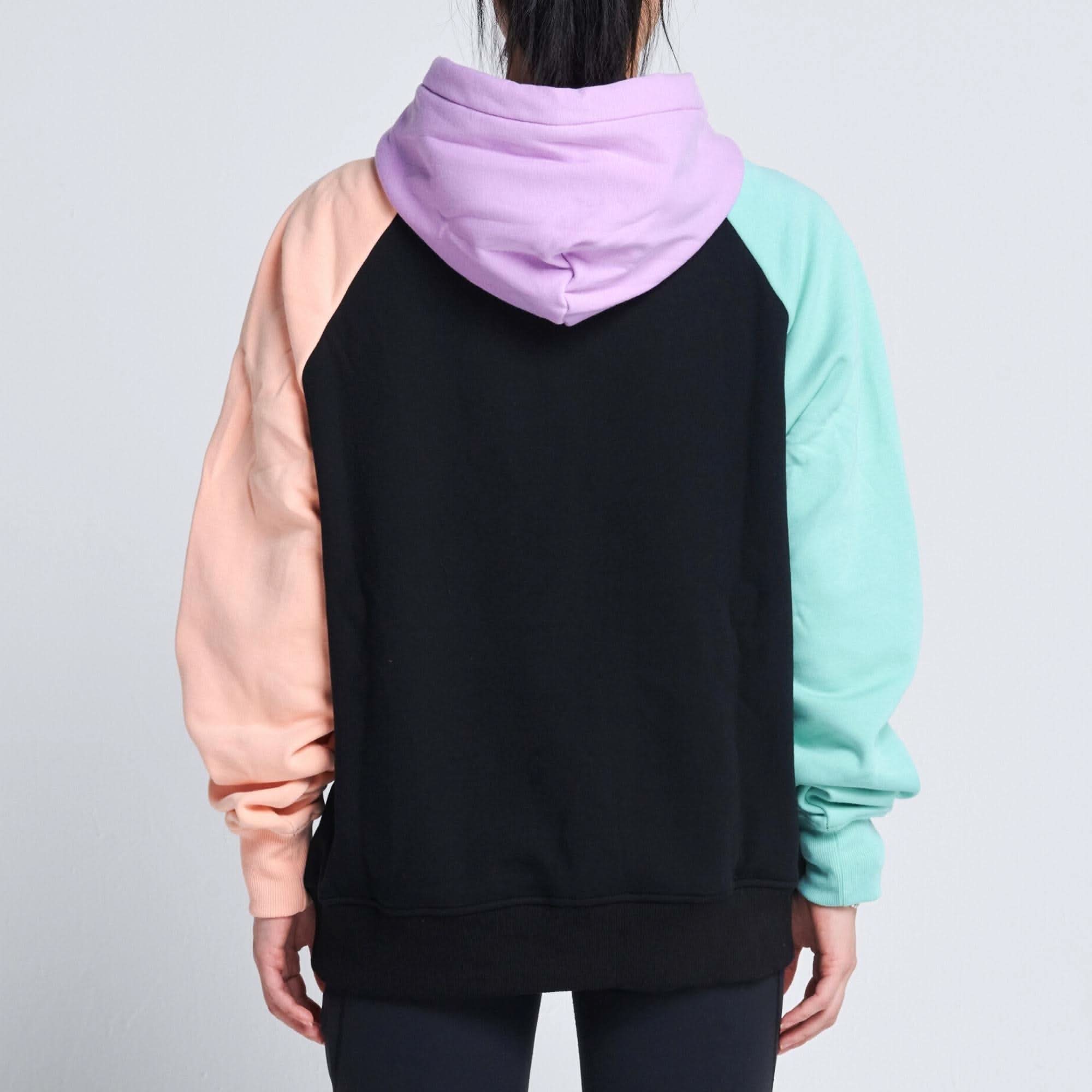 Color Block Fleece Hoodie for Adults with Four-Way Stretch and Eight Coordinated Designs for Pet Matching product image 4