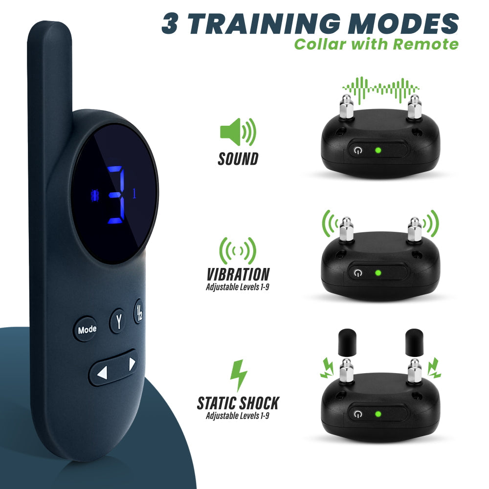 Rechargeable Remote Training Collar for Small Dogs, 1,000-Foot Range plus Tone, Vibration and Static Modes source image 4
