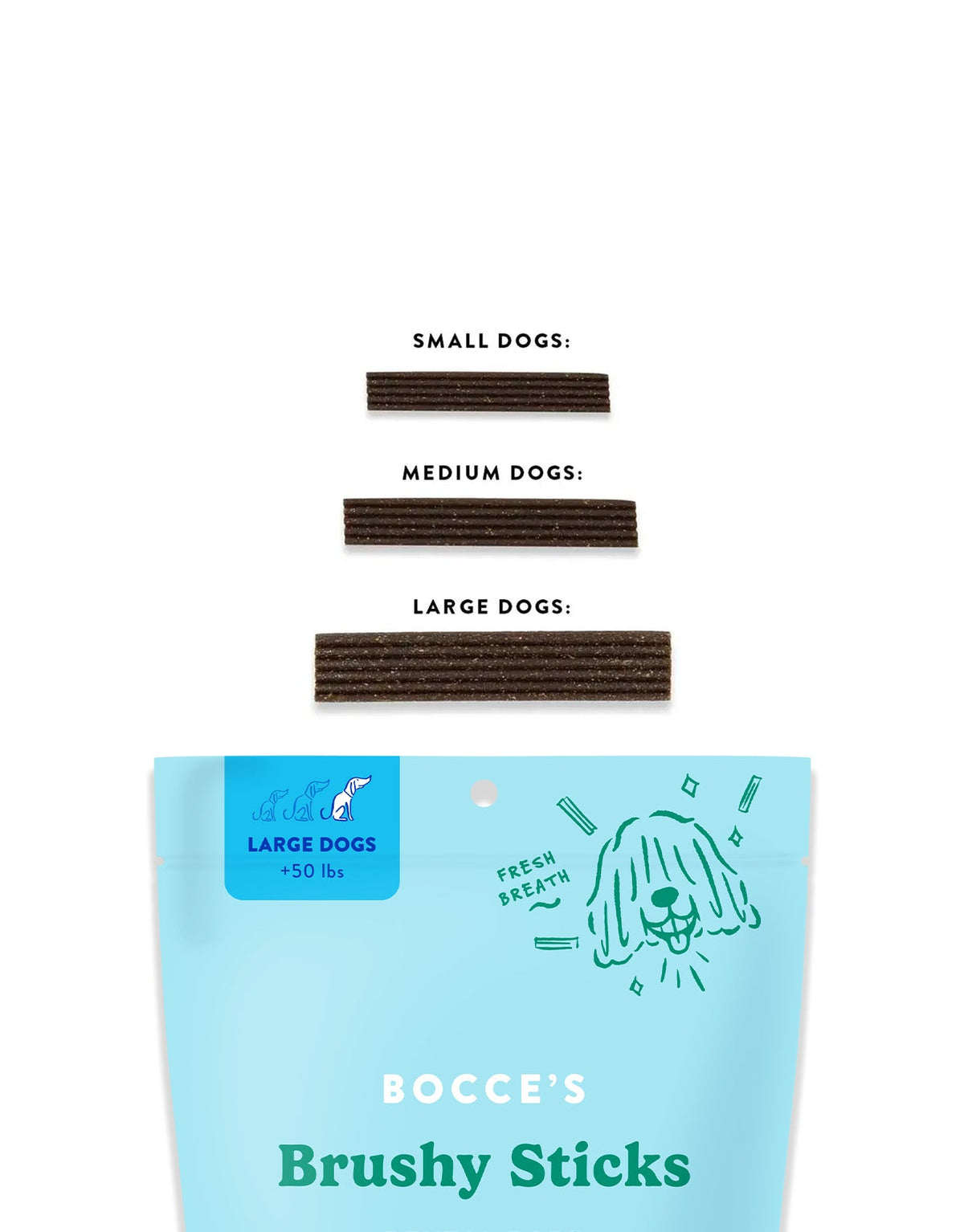 Dental Chew Bars for Dogs with Coconut and Mint, Bristle Shape in Three Sizes for Fresh-Breath Treat Time source image 4