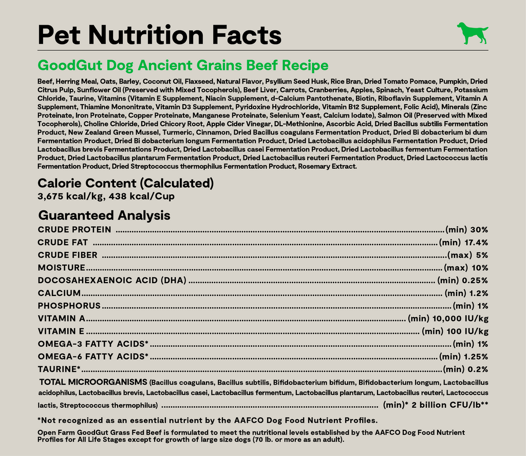 Grass-Fed Beef Dog Kibble with Freeze-Dried Raw Cubes and Probiotics, Complete Recipe for All Life Stages source image 4