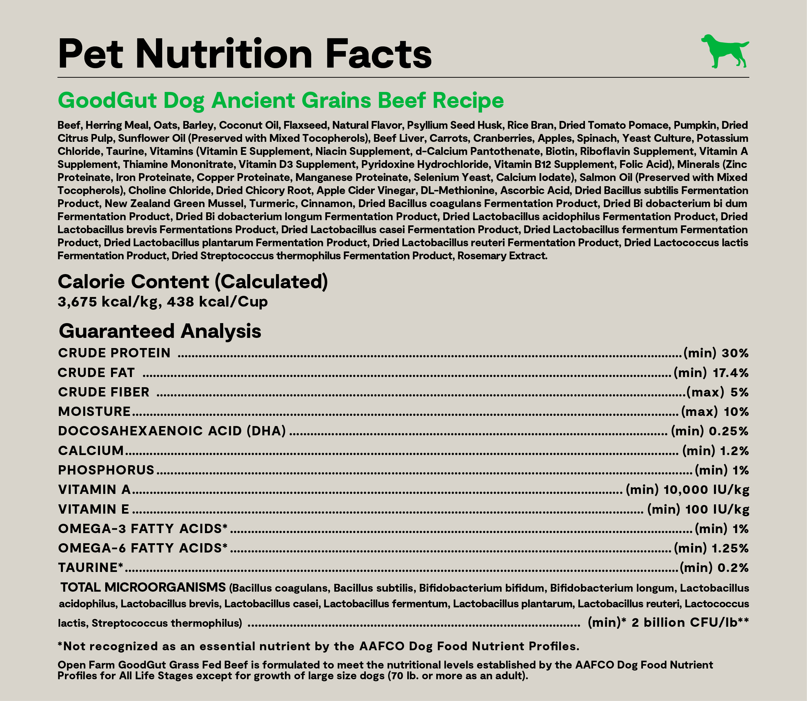 Grass-Fed Beef Dog Kibble with Freeze-Dried Raw Cubes and Probiotics, Complete Recipe for All Life Stages source image 4
