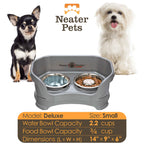 Elevated Slow Feeder Station for Dogs, Stainless Steel Bowl Set and Spill-Catching Basin in Three Sizes source image 4