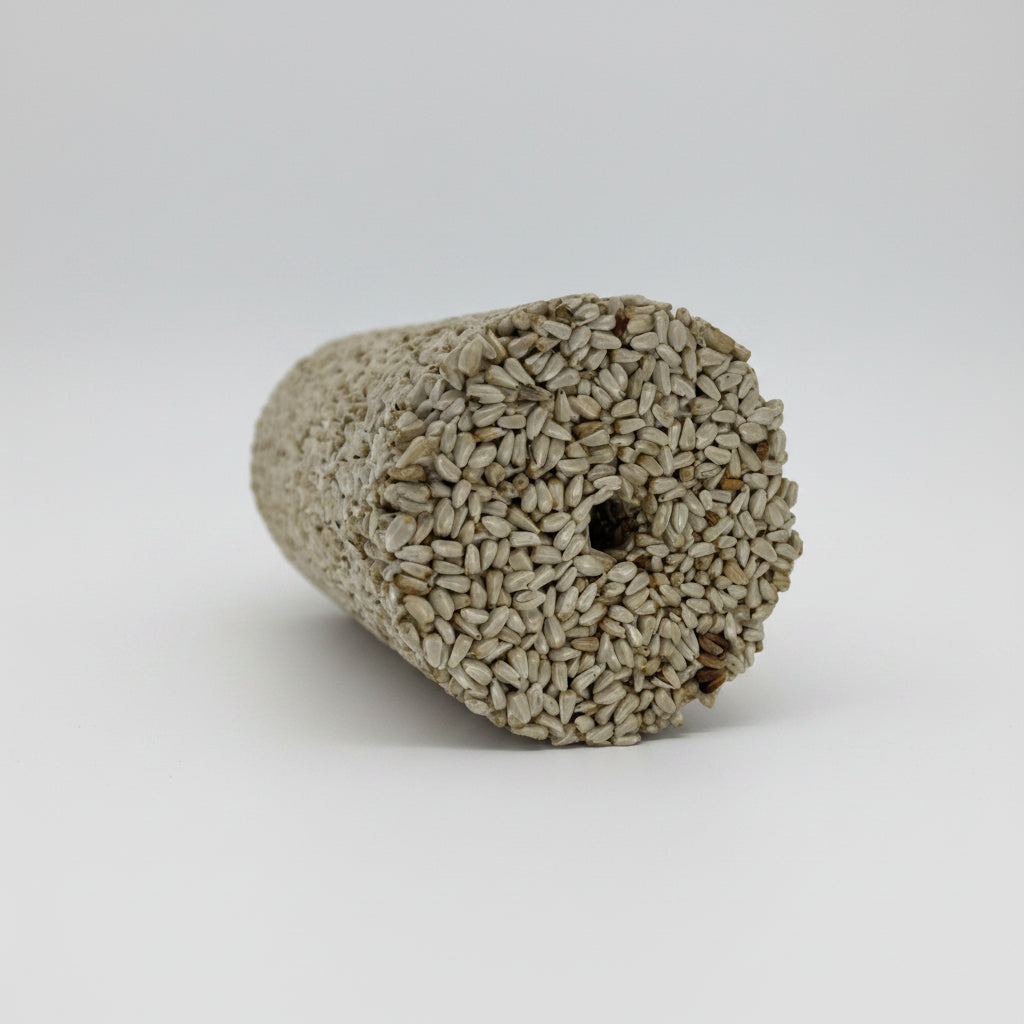 Safflower Seed Cylinder for Wild Birds, 1.9 lb Block with Hollow Center for Compatible Log Feeders source image 4