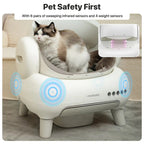 Open-Top Self-Cleaning Cat Litter Box, App-Connected Waste System with Safety Sensors for Cats up to 33 lb source image 4