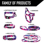 Printed Martingale Dog Collar, Dreamy Watercolor Pattern for Controlled Training Walks in Four Adjustable Sizes source image 4