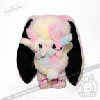 Tie-Dye Anxiety Rabbit Plush Set, 50 cm Character with Two Worry Bunnies Stored Inside the Zippered Body source image 4