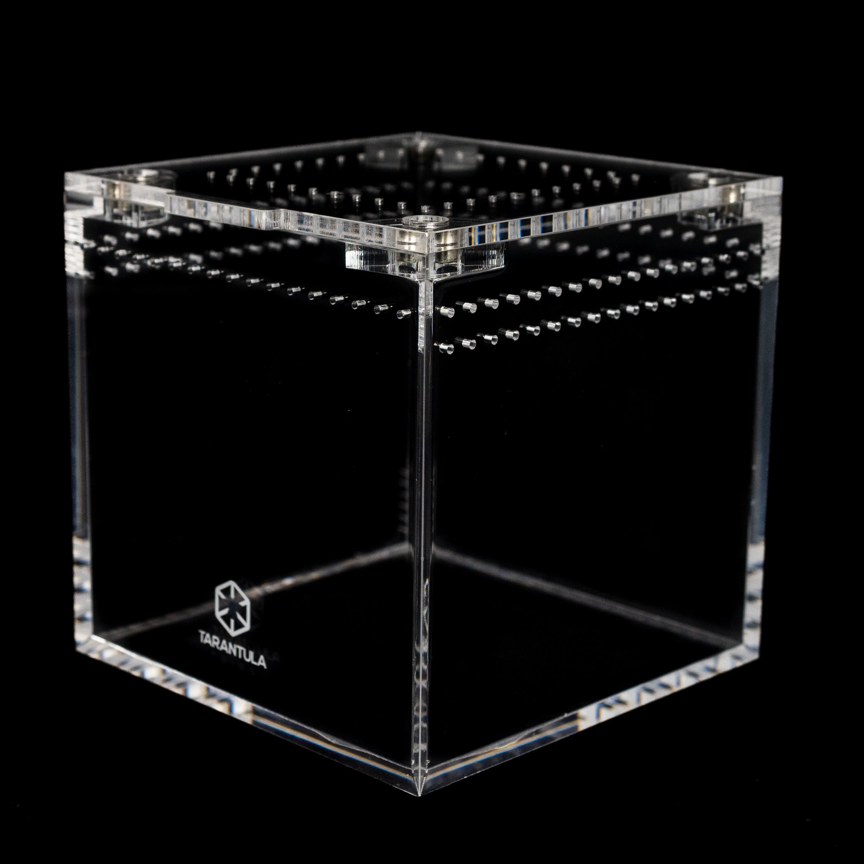 Four-Inch Acrylic Tarantula Terrarium, Compact Cube in Standard, Mesh, Max-Vent and Canopy Lid Styles source image 4