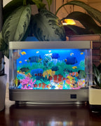 Rotating Tropical Fish Table Lamp for Soft Ambient Light, Quiet Motion in a 10-Inch Y2K-Inspired Design source image 4