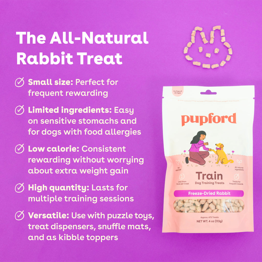 Freeze-Dried Rabbit Dog Training Treats, Low-Calorie Crunchy Rewards in Four Package Sizes source image 4