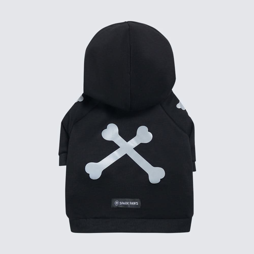 Black Reflective Dog Hoodie with Fleece Lining and Leash Opening for Comfortable Cold-Weather Walks product image 4