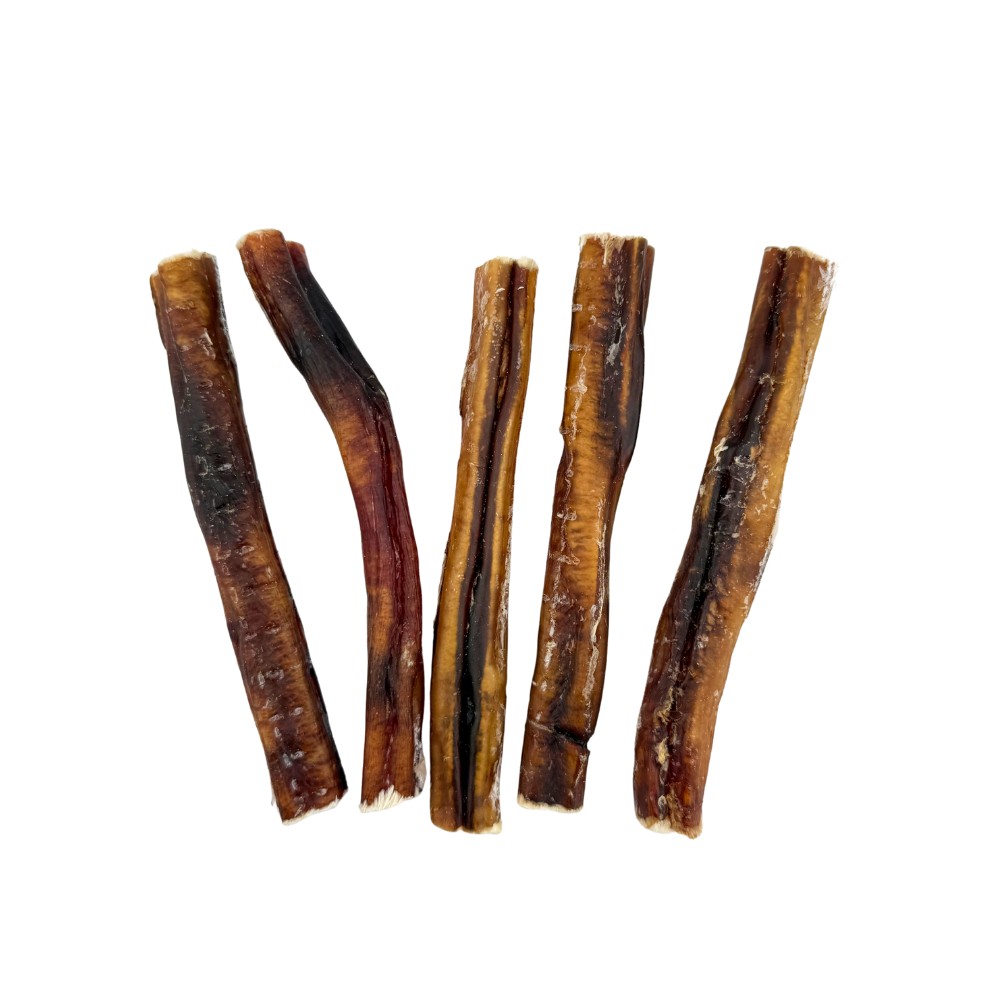 Grass Fed Bully Stick Dog Chews Made from USA Beef, Available in Five, Ten and Forty Count Packs source image 4