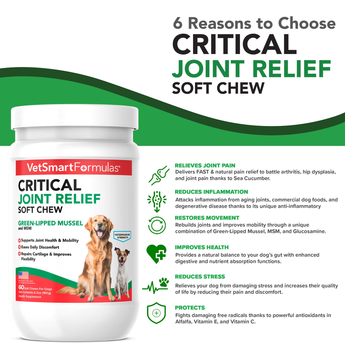 Dog Joint Support Chews for Daily Mobility Care, 90-Day Bottle for Adult Dogs and Active Senior Companions source image 4