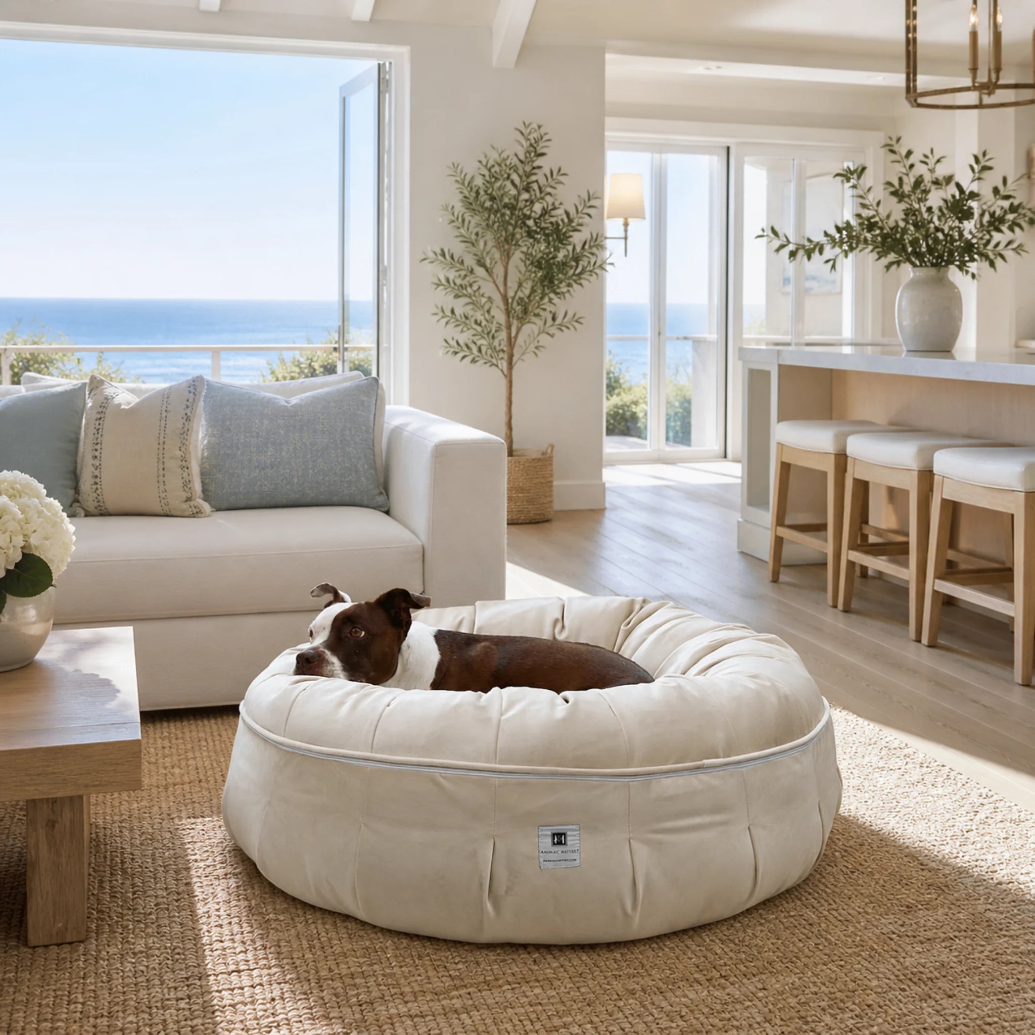 Round Orthopedic Velvet Dog Bed product image 4