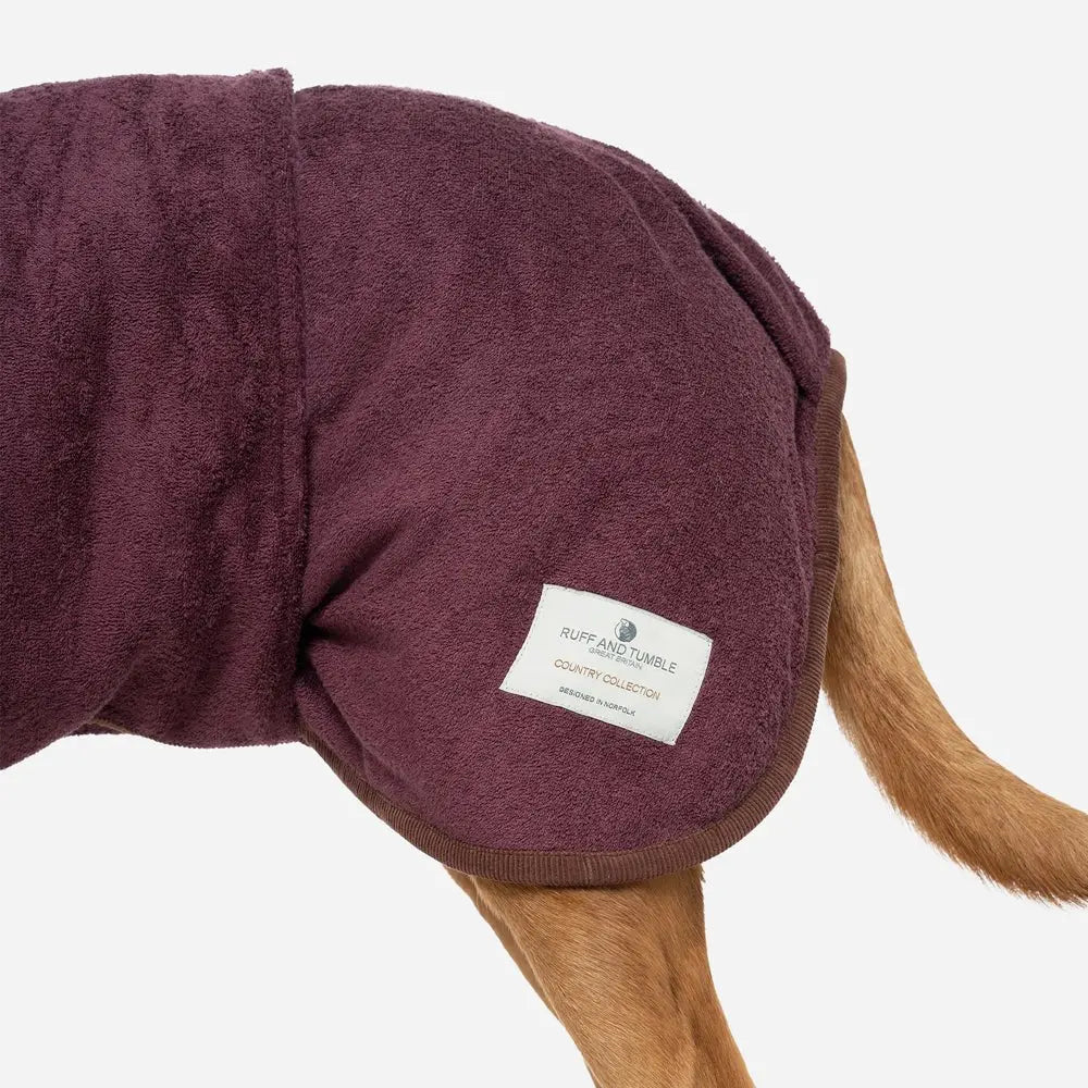 Burgundy Cotton Dog Drying Coat product image 4