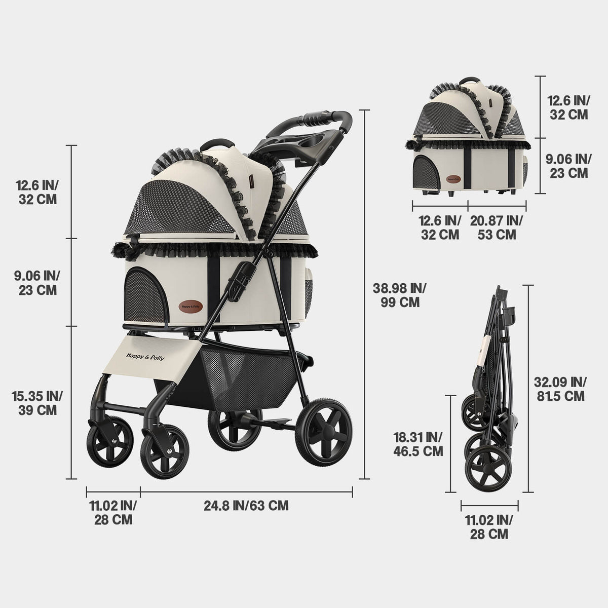 Detachable Carrier Pet Stroller product image 4