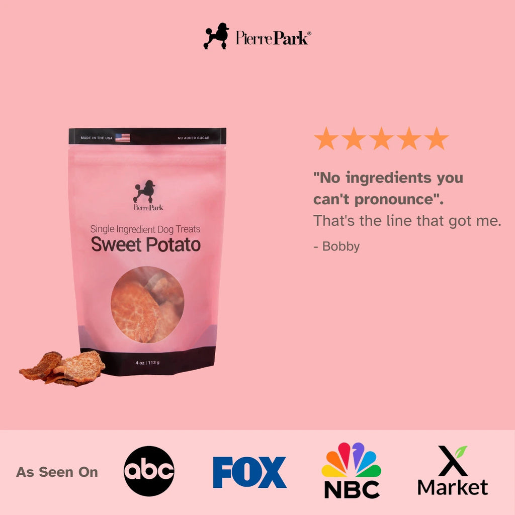 Single-Ingredient Sweet Potato Dog Treats, USA-Made Low-Fat Chews in One, Two or Three Bag Packs source image 5