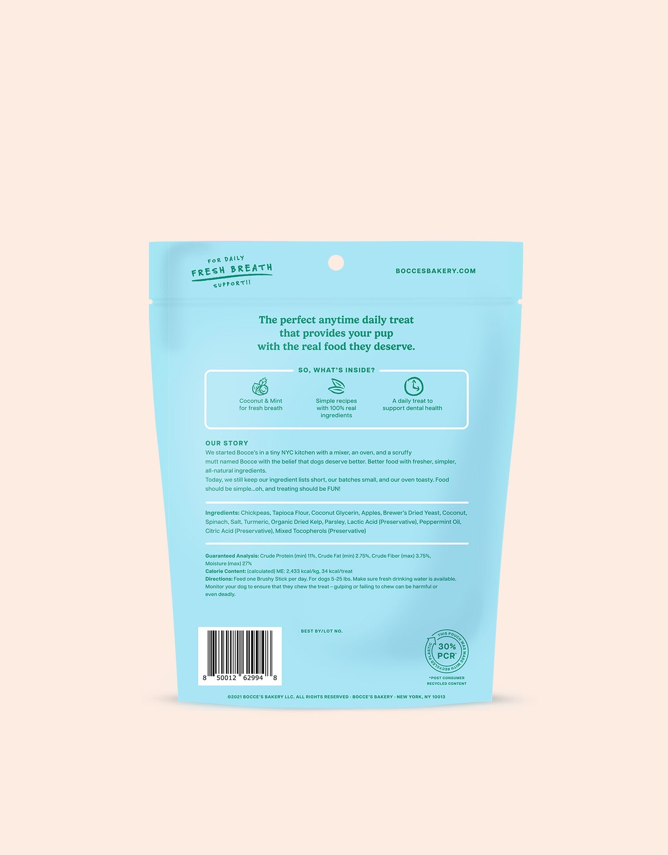 Dental Chew Bars for Dogs with Coconut and Mint, Bristle Shape in Three Sizes for Fresh-Breath Treat Time source image 5