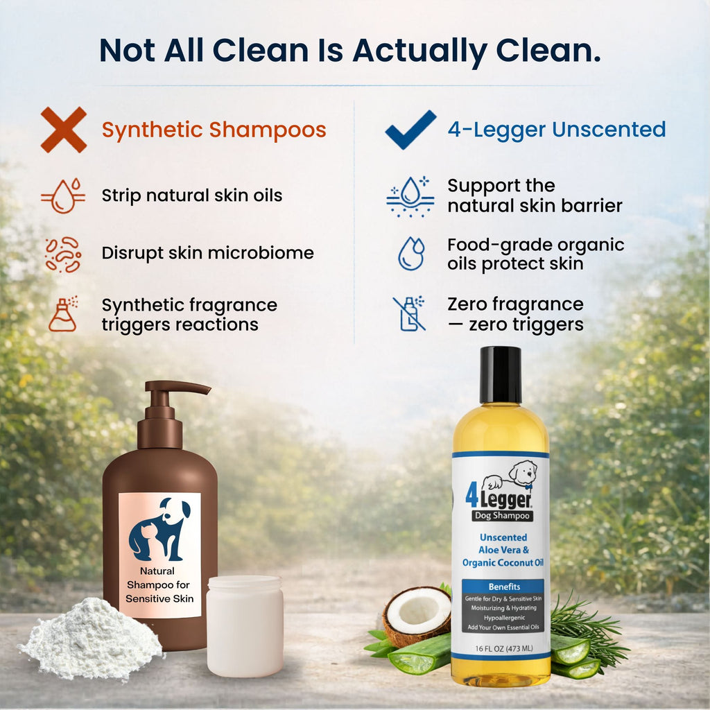 Unscented Organic Dog Shampoo for Sensitive Skin, Aloe-Based Concentrate in Three Bottle Sizes source image 5