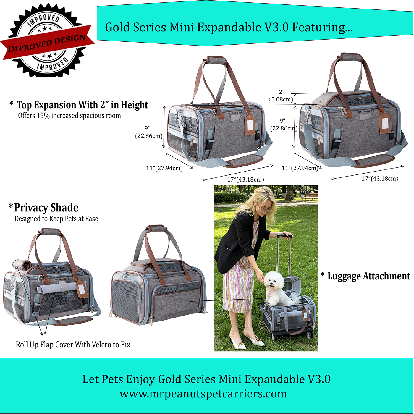 Expandable Soft-Sided Airline Pet Carrier, Two-Inch Taller Cabin for Ventilated and Secure Travel source image 5