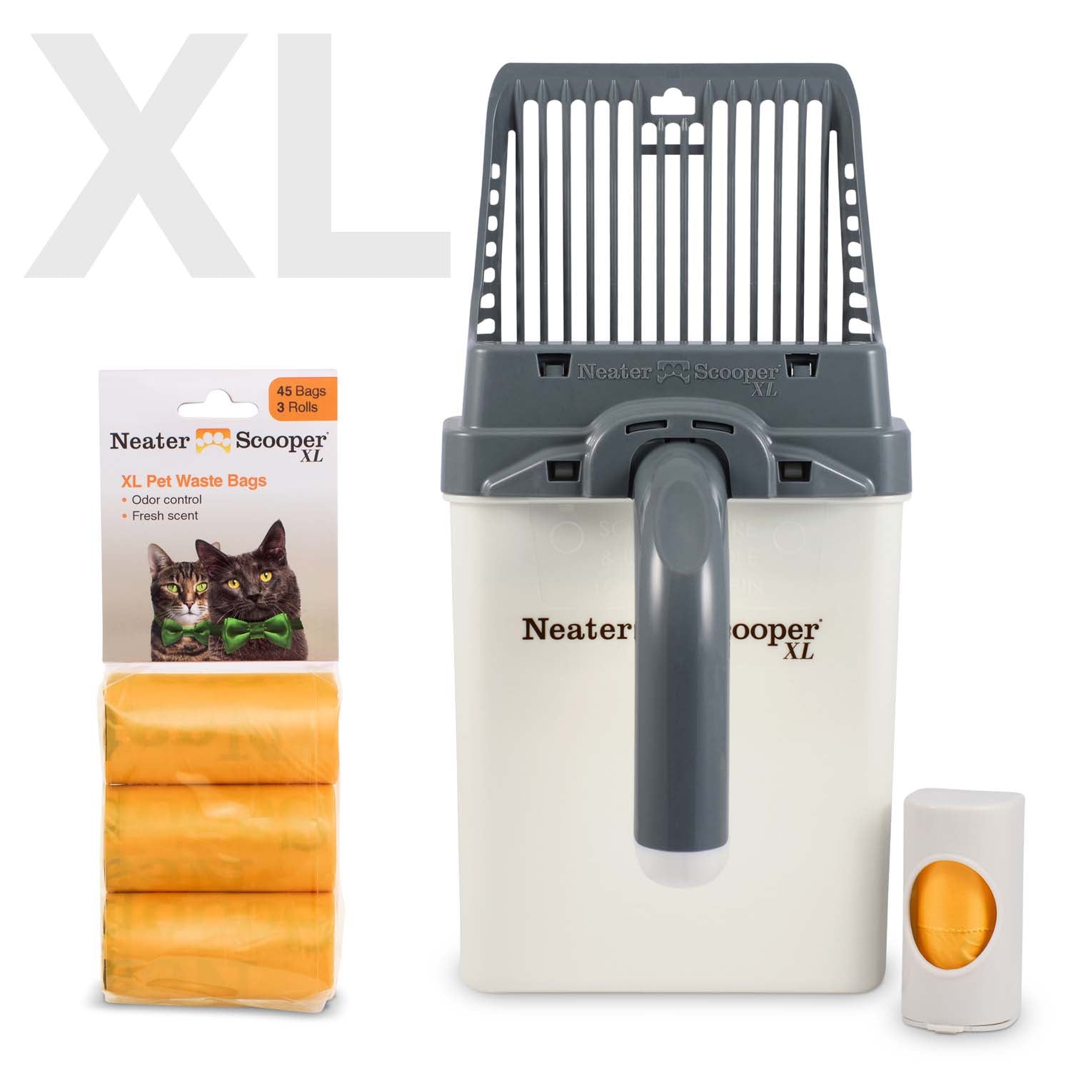 Scoop-to-Bag Cat Litter Scoop for One-Handed Cleanup, Quick-Sift Head and Large-Capacity Bag Bin source image 5