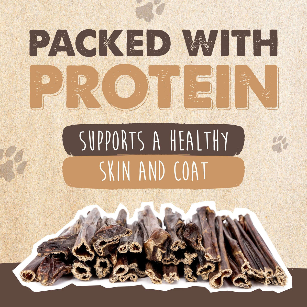 Single-Ingredient Beef Gullet Sticks for Dogs, 30-Pack Crunchy Chews for Puppies and Light Chewers source image 5