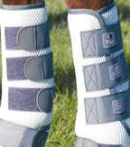 Horse Fly Boots in Breathable 3D Sports Mesh, Ventilated Leg Protection for Front or Hind Use source image 5