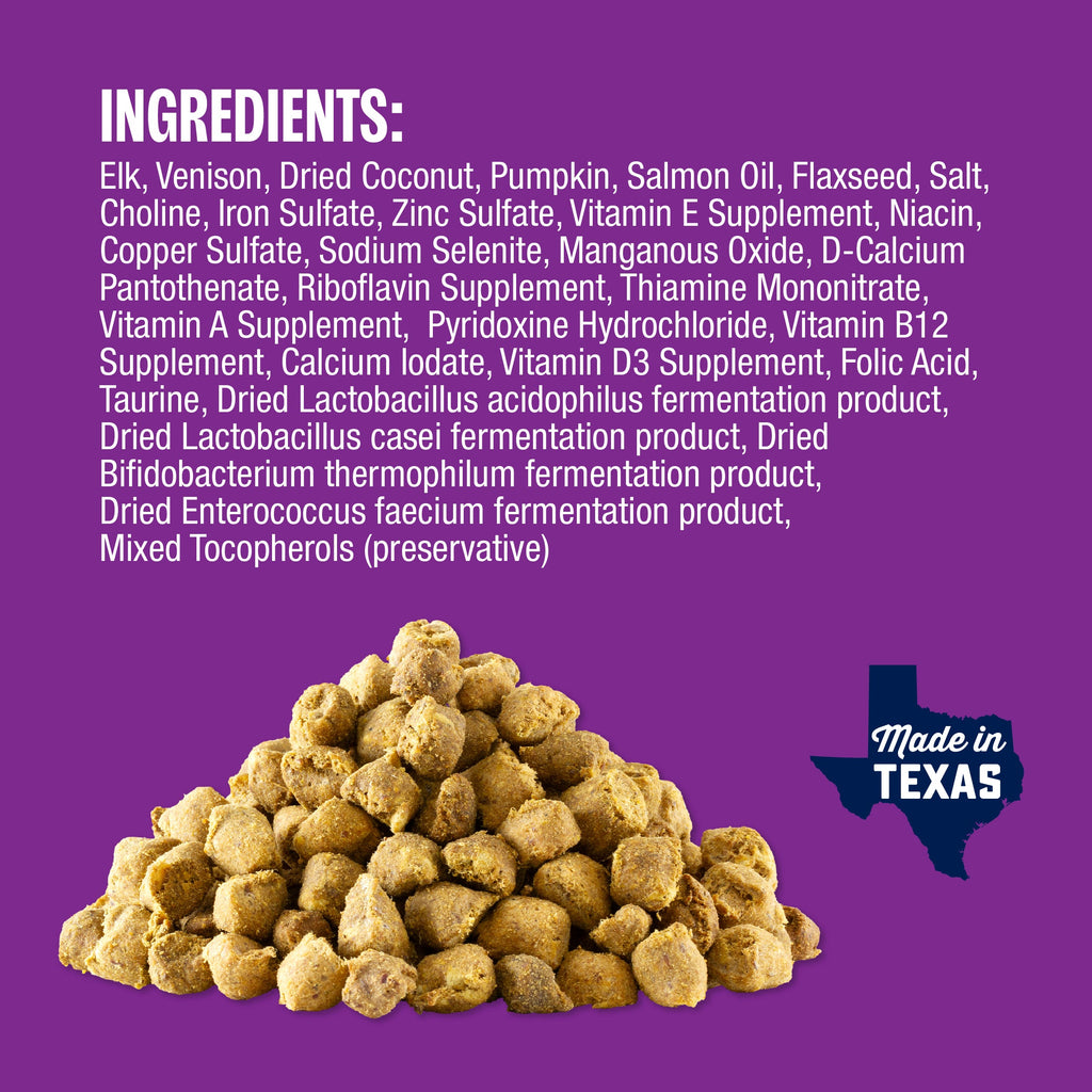 Freeze-Dried Elk Dog Food and Treat Bites in 5 oz and 16 oz Bags, Complete Recipe for All Life Stages source image 5