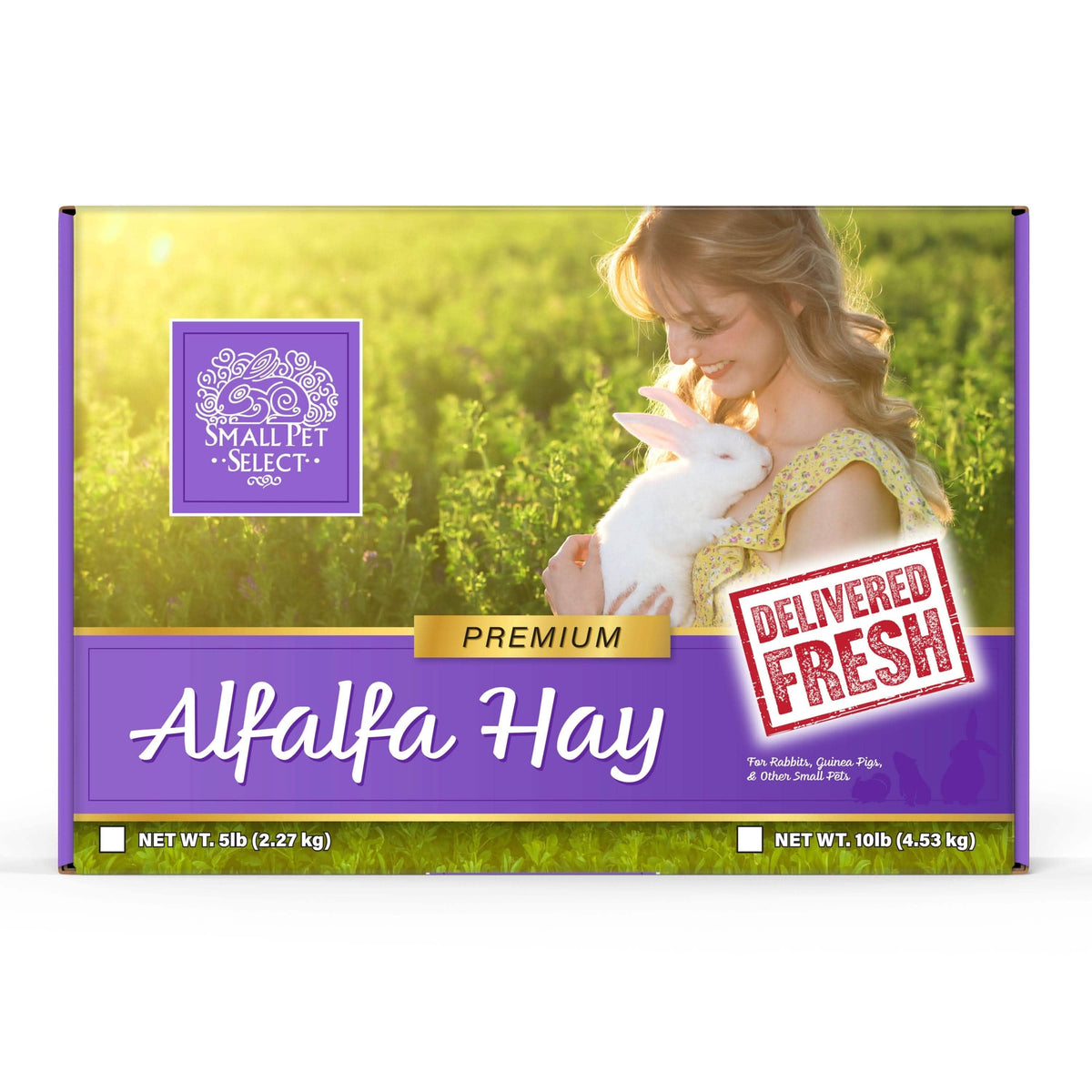 Long-Strand Alfalfa Hay for Young Rabbits and Small Pets, Hand-Packed in 2, 5, 10 or 20 lb Boxes product image 5