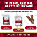 Smoked Bully Sticks for Dogs, 10 to 12 Inch American Beef Chews in 5, 10 and 20 Count Packs source image 5
