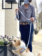 Gingham Step-In Dog Harness, Soft Adjustable Mesh Walking Vest in Five Colors for Dogs from 3 to 40 Pounds source image 5