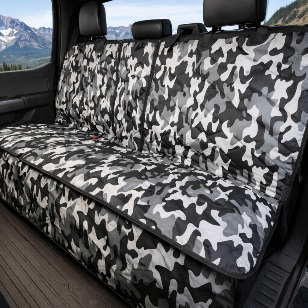 Split Rear Seat Dog Cover for Fold-Down Seats, 54-Inch Waterproof Non-Slip Protector in Four Colors source image 5