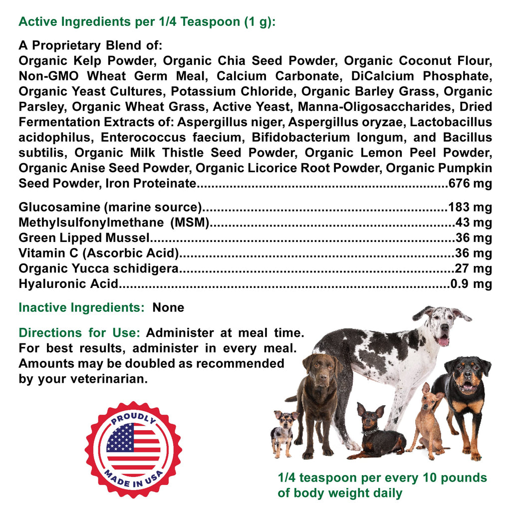 Dog Joint Support Supplement for Daily Mobility, Glucosamine and MSM Powder or Capsule Formats source image 5