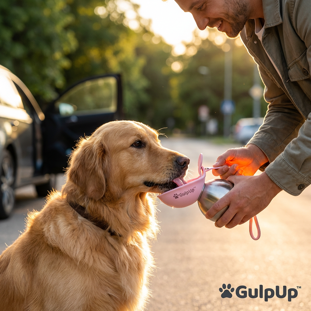 Portable Dog Water Bottle and Snack Bowl, Leak-Proof Clip-On Design for Hands-Free Walks and Travel source image 5