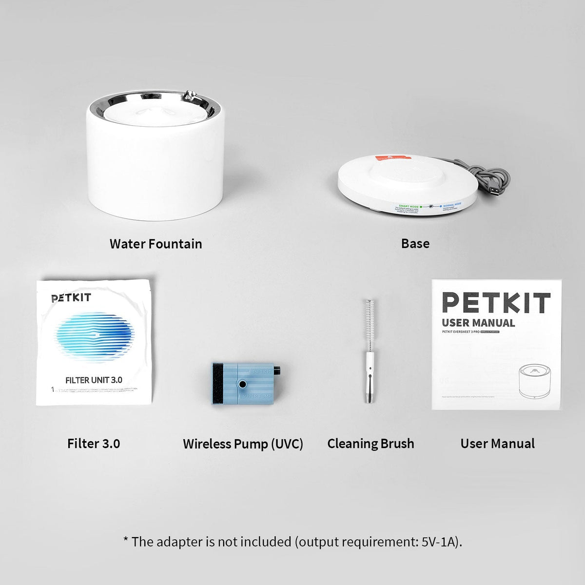 UVC Pet Water Fountain, Four-Stage Filter System Featuring a Wireless Pump and App-Connected Flow Modes source image 5