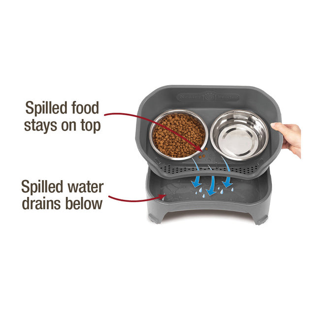 Elevated Mess-Proof Pet Feeding Station, Spill-Containment Design and Dishwasher-Safe Stainless Steel Bowls source image 5