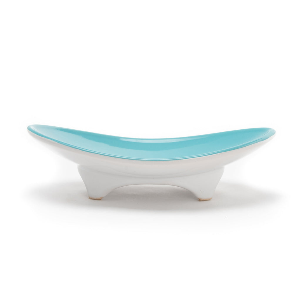 Elevated Oval Ceramic Cat Bowl with Wide Whisker-Friendly Shape for Wet or Dry Food and Easier Mealtimes source image 5