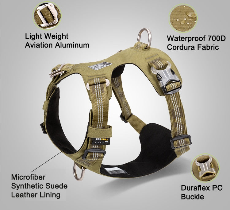 Lightweight No Pull Dog Harness, Reflective Adjustable Walking Vest in Three Colors and XXS to XL Sizes source image 5
