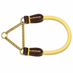 Rolled Leather Martingale Dog Collar, Seam-Free Round Design for Controlled Walks in 10 to 22 Inch Sizes source image 5