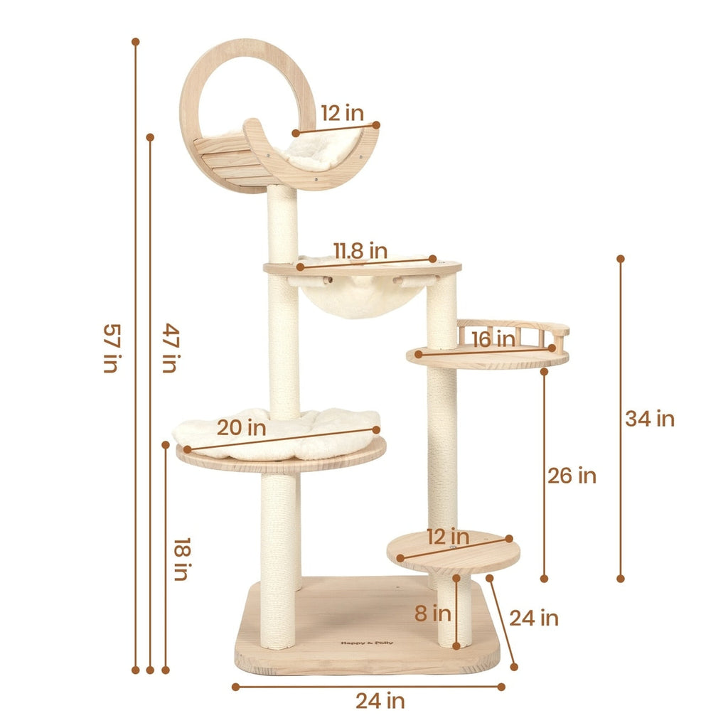Transformable Cat Tree for Large Cats, Modular Tower with Hammock and Three Flexible Layouts for Multi-Cat Homes source image 5