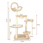 Transformable Cat Tree for Large Cats, Modular Tower with Hammock and Three Flexible Layouts for Multi-Cat Homes source image 5