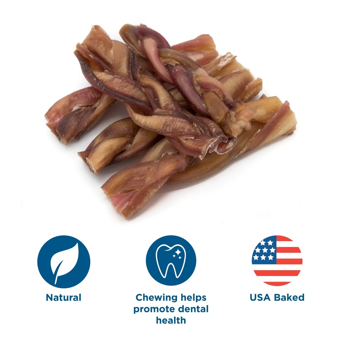 Braided Bully Stick Dog Chews Made from 100% Beef, Six-Inch Treats in Four Multi-Pack Quantities source image 5