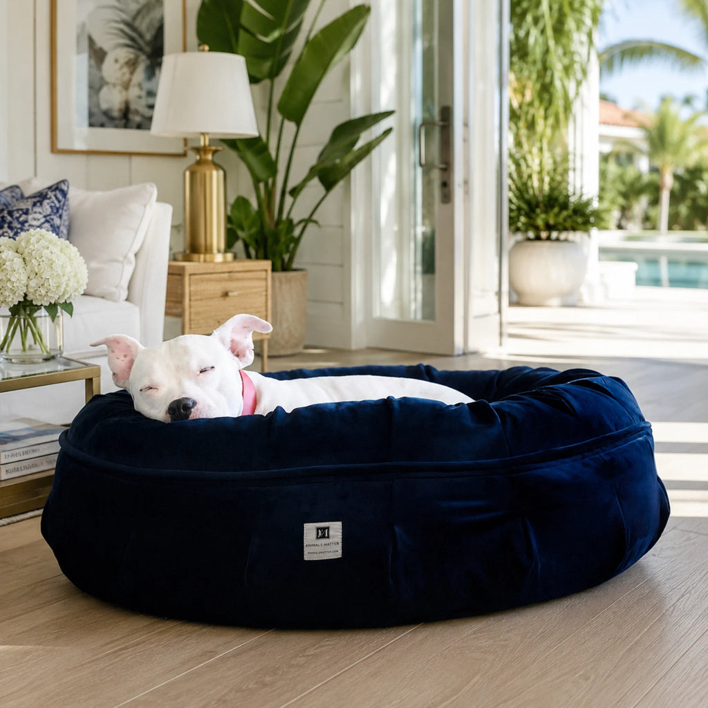 Round Orthopedic Velvet Dog Bed product image 5
