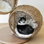 Three-Cave Rattan Cat Tree product image 5