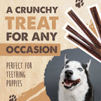 Single-Ingredient Beef Gullet Sticks for Dogs, 30-Pack Crunchy Chews for Puppies and Light Chewers source image 6