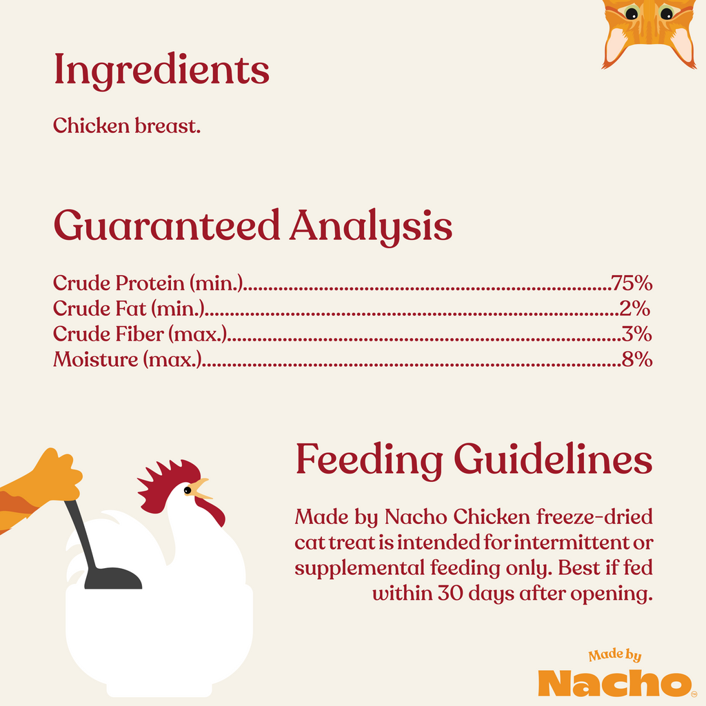 Freeze-Dried Chicken Cat Treats and Meal Topper, Pure Protein Breast Bites for Wet or Dry Food source image 6
