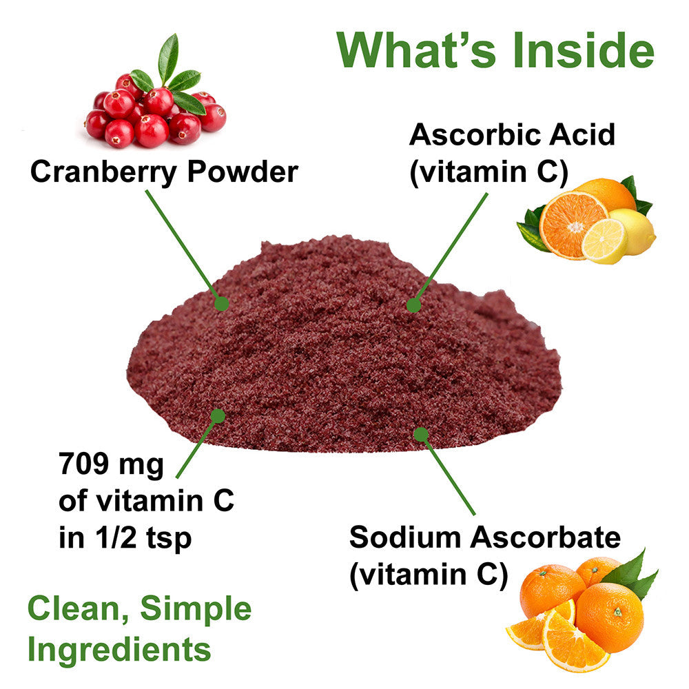 Dog Vitamin C Supplement in Powder or Capsule Form, Cranberry Blend for Daily Mealtime Feeding source image 6