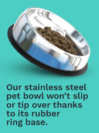 Angled Stainless Steel Pet Bowl for Flat-Faced Dogs and Cats, Three Capacities with Optional Stand source image 6