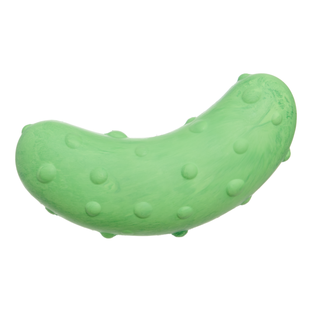 Natural Rubber Pickle Dog Toy for Gnawing and Fetch Play, Squeaky Wobble Design in Three Sizes source image 6